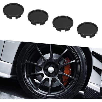 4 STUKS 55mm Auto Wielnaafdoppen Naaf Band Velg Naafdopkap Universeel ABS zwart