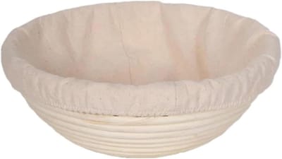 Broodproofing mand - Rijsmand deeg - Brood bakken - Natuurlijk rotan riet - 21x7 cm - Houtkleur