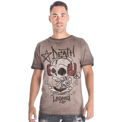 Outer Vision T-shirt - Alter Ego Namaskeleton - Men's T-shirt - Rex - S tot XXL - voor Mannen - bruin
