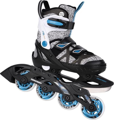 Tempish – Enbo Duo – IJshockeyschaatsen – Schaatsen Kinderen – Zwart – Verstelbare Pasvorm & Comfortvoering – Maat EU 33-36