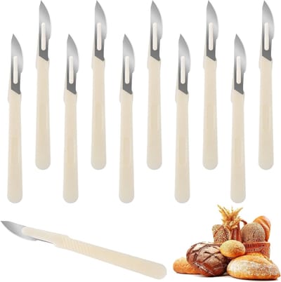 Set van 6 Broodmessen van 15,5 cm - Professionele Bakkerstools voor Perfecte Snedes, Ideaal voor Brood en Gebak