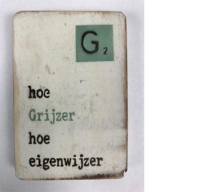 Houten Magneet 6x9 cm Grijzer