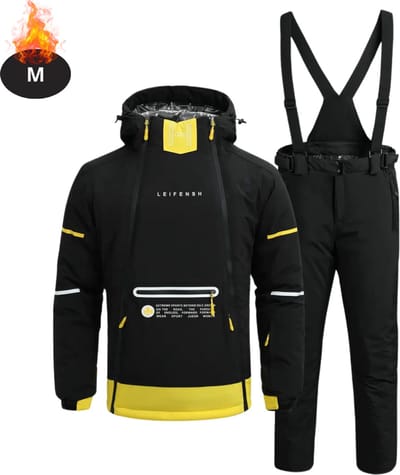 Bovista Skipak - SkiBroek - Skijas - Ski Suit - Wintersport - Heren - 2-Delig - Zwart - Maat M