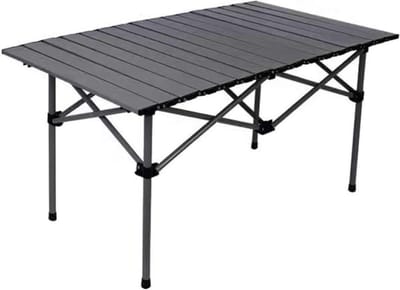 Opvouwbare Tuintafel - Opklapbare Tafel - Buitenactiviteiten - Robuust en Krasbestendig - 130 kg draagvermogen - Zilver