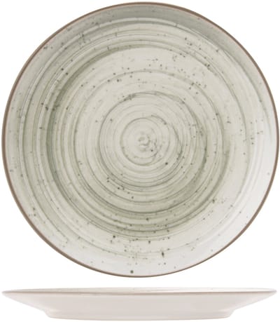 Cosy & Trendy Dinerborden Sintra Ivy Green 4 Stuks ø 26 cm Aardewerk - Stapelbaar - Vaatwasserbestendig