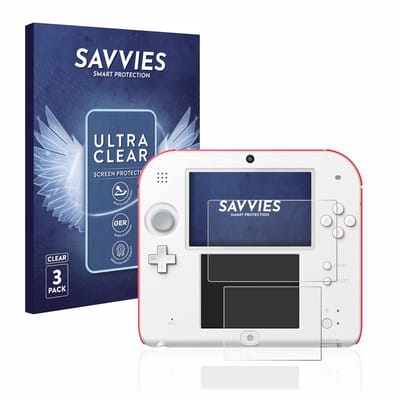 Savvies - Screenprotector voor Nintendo 2DS - Folie Beschermfolie transparant 6 Stuks