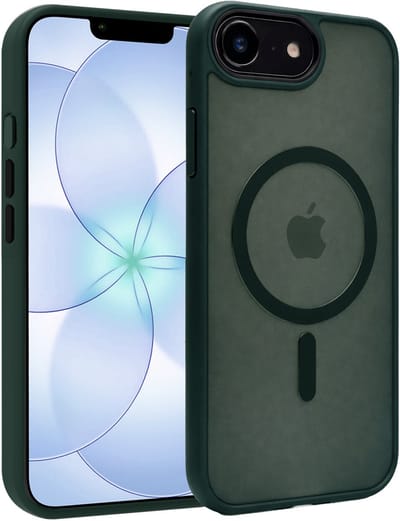 Hoesje - Geschikt voor Apple iPhone 17e - Magsafe Compatible - Sterk & Shockproof - Back Cover - Telefoon Hoes Shockproof - Shock Proof Case - Telefoonhoes - Donkergroen