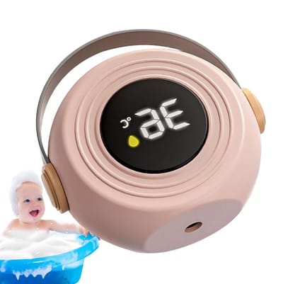 Badkuip Temperatuurweergave - Drijvende Badthermometer - Babybadje Veilig - Drie-kleur Temperatuurstatus - 11 x 10 x 5 cm - Roze