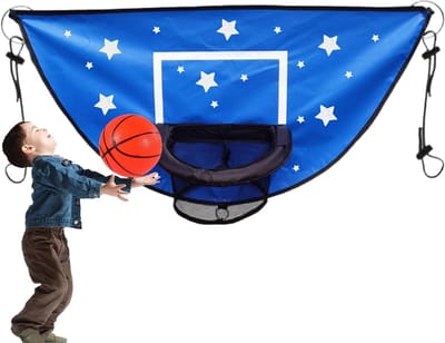 Trampoline Basketbal - Bal spel - Buiten spelen - Eenvoudige montage - 22 cm - Blauw