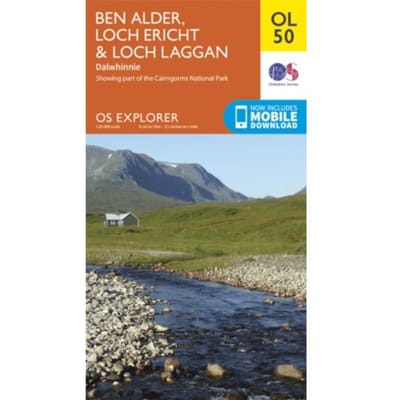 Ben Alder, Loch Ericht & Loch Laggan, Dalwhinnie - Ordnance Survey