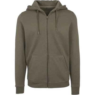Build your Brand Heavy Zip Hoody BY012 - OLIVE - 3XL