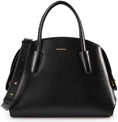 COCCINELLE Leren handtas schoudertas Tylde Calf Handbag Smooth Leather Noir zwart