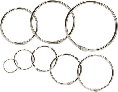 Indexkaartringen - Bindclips metaal - Documenten organiseren - Makkelijk openen sluiten - 10 stuks 80mm - Zilver