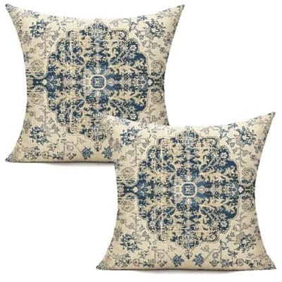 Decoratieve Kussenhoezen 61 x 61 cm - Boho Vintage Stijl voor Binnen en Buiten - Set van 2
