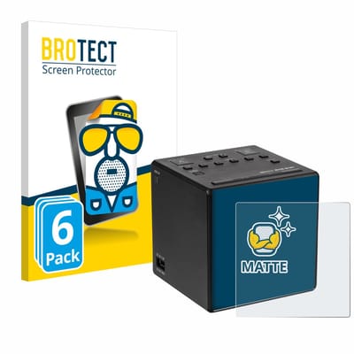 BROTECT - Screenprotector voor Sony XDR-C1DBP - Folie Beschermfolie matte 6 Stuks