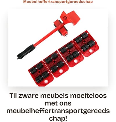 Dailygoods- Meubelheffer Ergonomisch - 4 Schuifregelaars - Kunststof/IJzer - Draagbaar - Antislip - 105x80x22mm - Meubeltransport