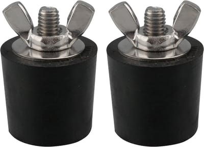 Winter Stoppers 25mm met RVS Bouten voor Zwembaden, Badkuipen en Vissersvijvers - Zwart en Duurzaam