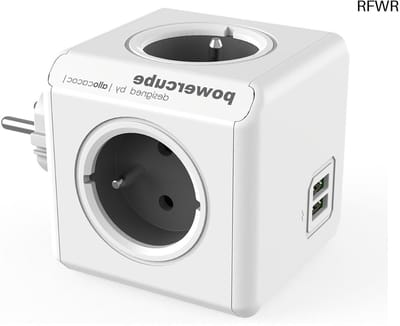 RFWR® PowerCube USB Stopcontact met 4 Aansluitingen - Duale USB Oplaadpoort