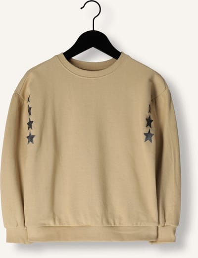 DAILY7 Sweater Embroidery Sleeve Truien & Vesten Meisjes - Sweater - Hoodie - Vest- Beige - Maat 110