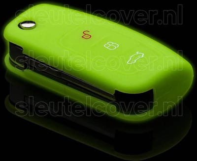 Autosleutel Hoesje geschikt voor Ford - SleutelCover - Silicone Autosleutel Cover - Sleutelhoesje Glow in the dark / Lichtgevend