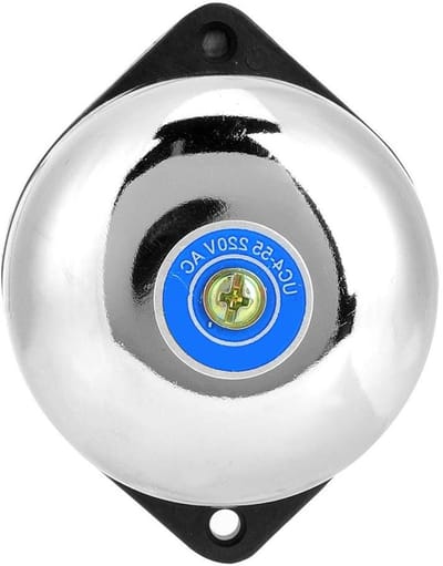 Elektrische Bel - Deurbel Binnenshuis - Alarm Geluid - Roestvrij Staal - 6 x 6 x 4 cm - Zilver
