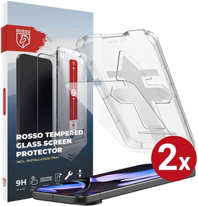 2-Pack Rosso Screenprotector Geschikt voor Google Pixel 10 Pro XL / 9 Pro XL | 9H Tempered Glass | Beschermglas | Glasplaatje | Case Friendly | Met Installatietray | Eenvoudige montage