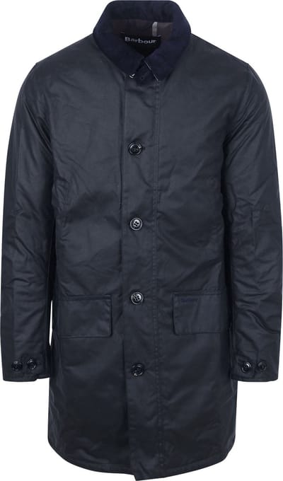 Barbour Waxjas Mac Navy - Maat XL - Heren - Outdoor jassen