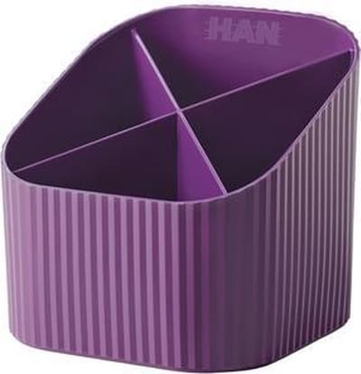 HAN pennenkoker - Re-X-LOOP - 4-vaks - lila - 100% gerecycled materiaal - HA-17238-957