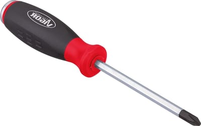 Schroevendraaier met slagdop - Kruiskop schroevendraaier - Klussen in huis - Slagdop functie - Maat 2 - Rood