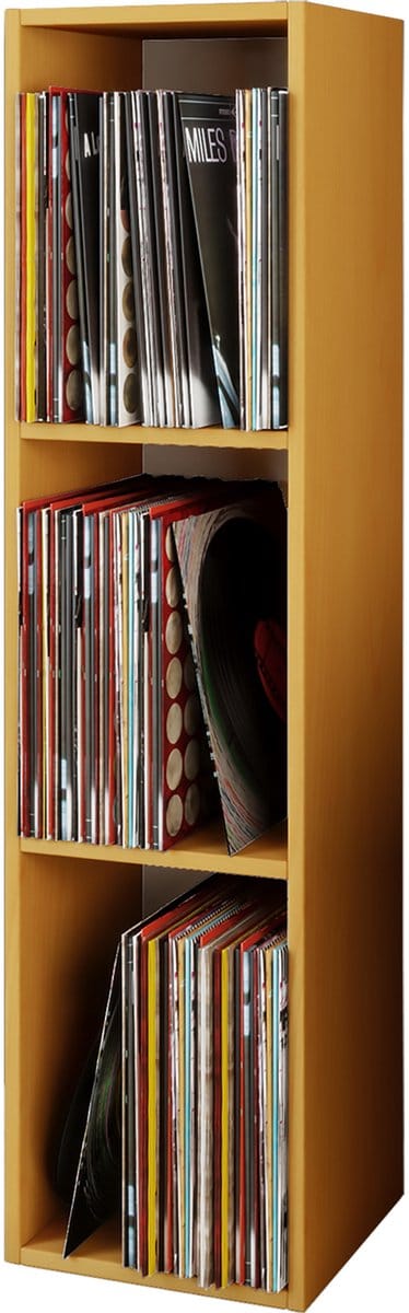 Houten platenstandaard LP-plank Archiefstandaard Platto 3-voudig