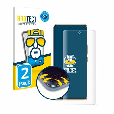 BROTECT - Screenprotector voor Infinix Note 40 Pro - Folie Beschermfolie transparant volledig dekking - 2 Stuks