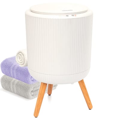 SereneLife Handdoekverwarmer – Vrijstaand model – 12L capaciteit – Ingebouwde timer – Met aromaschijven & LED-indicator – Grijs