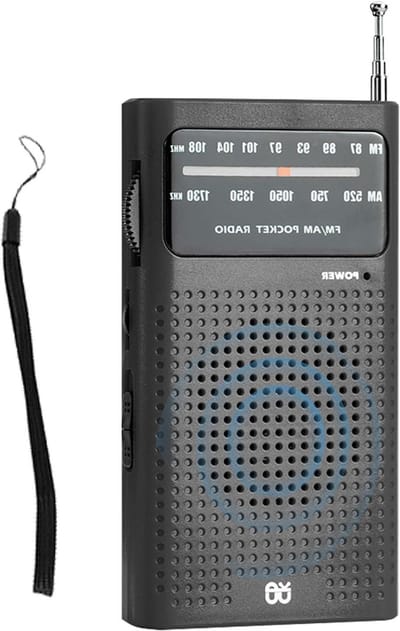 Draagbare Radio - Kleine FM AM - Muziek Luisteren - Sterke Signaalontvangst - Compact Formaat - Zwart