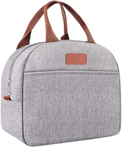 Lunchtas - Unisex - Geïsoleerde lunchtas - Waterdichte en lekvrije lunchtas met grote capaciteit - Geschikt voor werk, kantoor en buitenactiviteiten - Grijs