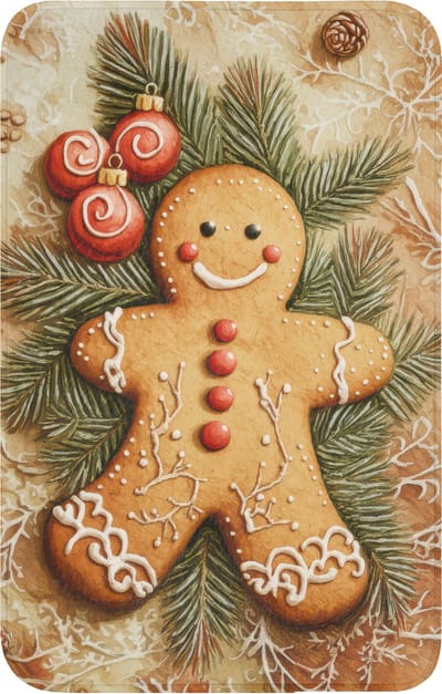 WC mat 50x80 cm - Antislip - Kerstmis - Koekje - Poppetje - Speculaas - Toiletmat - Vloermat - Douchemat - Toilet tapijt - Toiletmatten