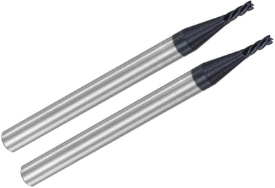 Vierkante neusfrees 1,5 mm x 4 mm, AlTiN gecoat hardmetaal, 4 groeven, CNC-freesboor voor roestvrij staal, gehard staal en precisiewerk - 2 stuks