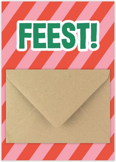 Geldkaart Feest - Cadeaukaart envelop - Geld geven cadeau - cadeaubon geven