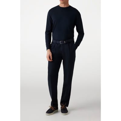 GUESS Marciano By  Cn Ls Silk Cotton Sweater Navy Sea Size: S | Sweaters Outlet | Heren | Blauw