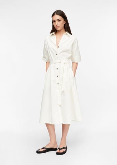 Shirtjurk met taille-ceintuur dames COMMA