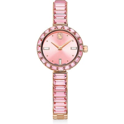 Swarovski horloge 5679890 | Swarovski horloges, roze kristallen en elegante uitstraling, Matrix Bangle, polshorloge design