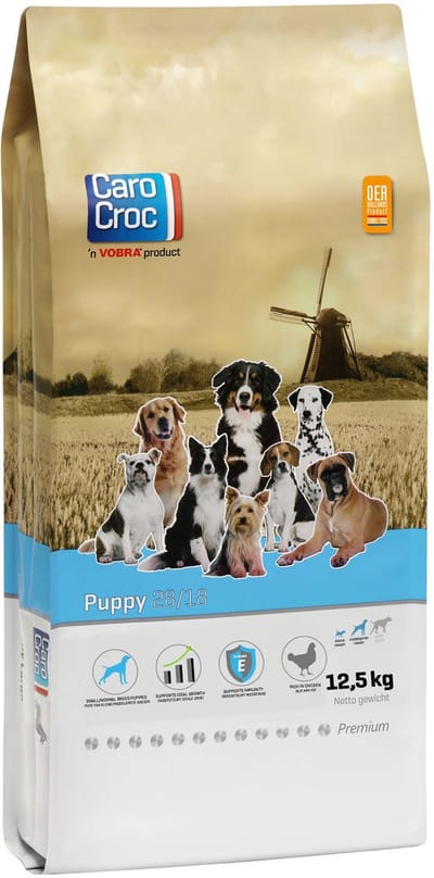 Hondenvoer Puppy CaroCroc - Licht Verteerbaar - 12,5 kg, Omega 3 en 6