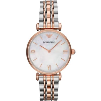 Emporio Armani AR1683 Gianni T-Bar Tweekleurig Dameshorloge