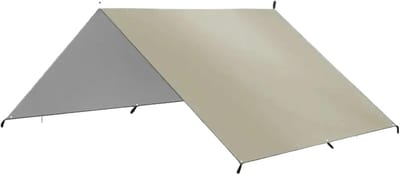 Afdekzeil - Campingzeil Tuinluifel - Buiten Beschermen - Waterdicht - 3x4m 2 Stuks - Licht Kaki