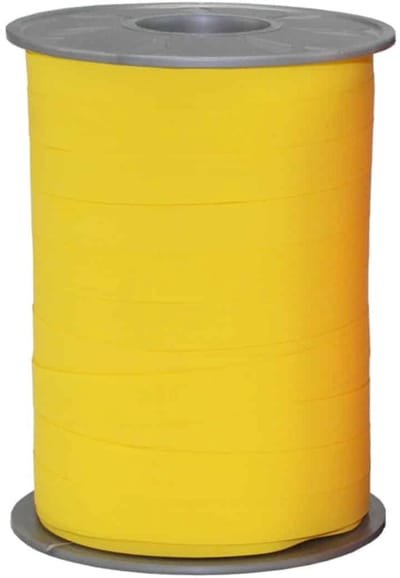 Krullint Paperlook Geel Mat – Cadeaulint - 10mm