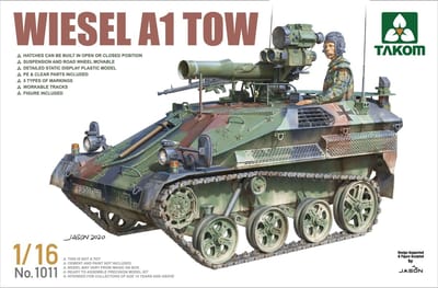 Takom Modelbouwpakket Militaire voertuigen - 1011 Wiesel A1 TOW Tank Plastic - 1:16 - Modelbouw