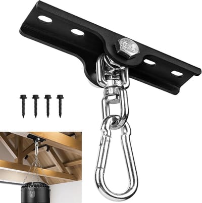 Zware Bokszak Hanger 360° Draaibaar voor Muur en Plafond - Ideaal voor Boksen, Muay Thai, Yoga Swing en Hangmat