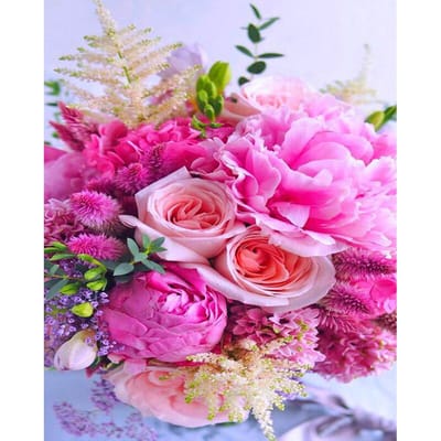 5D Diamond schilderij bloem volledige ronde boor diamant borduurwerk rozen kruissteek 20X30CM pink