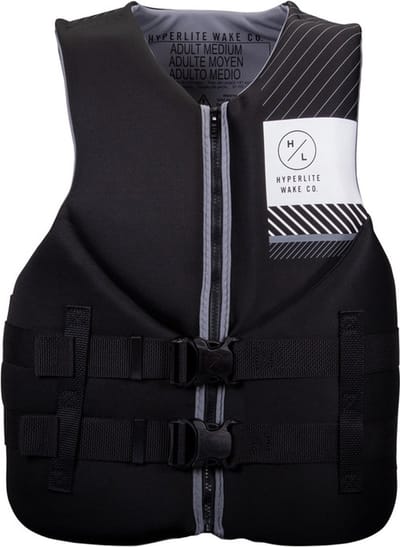 Hyperlite Indy Neopreen ISO 50N Zwemvest Heren Zwart/Grijs - Small