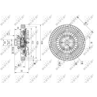 Koppeling, radiatorventilator NRF 49566