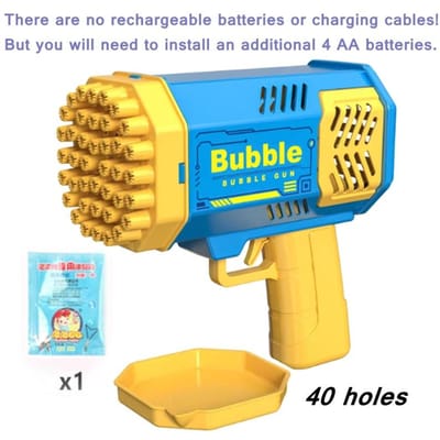 4069 Gaten Zeepbel Bazooka Machinegeweer LED Licht Zeepbel Blaster Speelgoed Zomer Buiten Speelactiviteit Feest Bruiloft Verjaardagscadeau